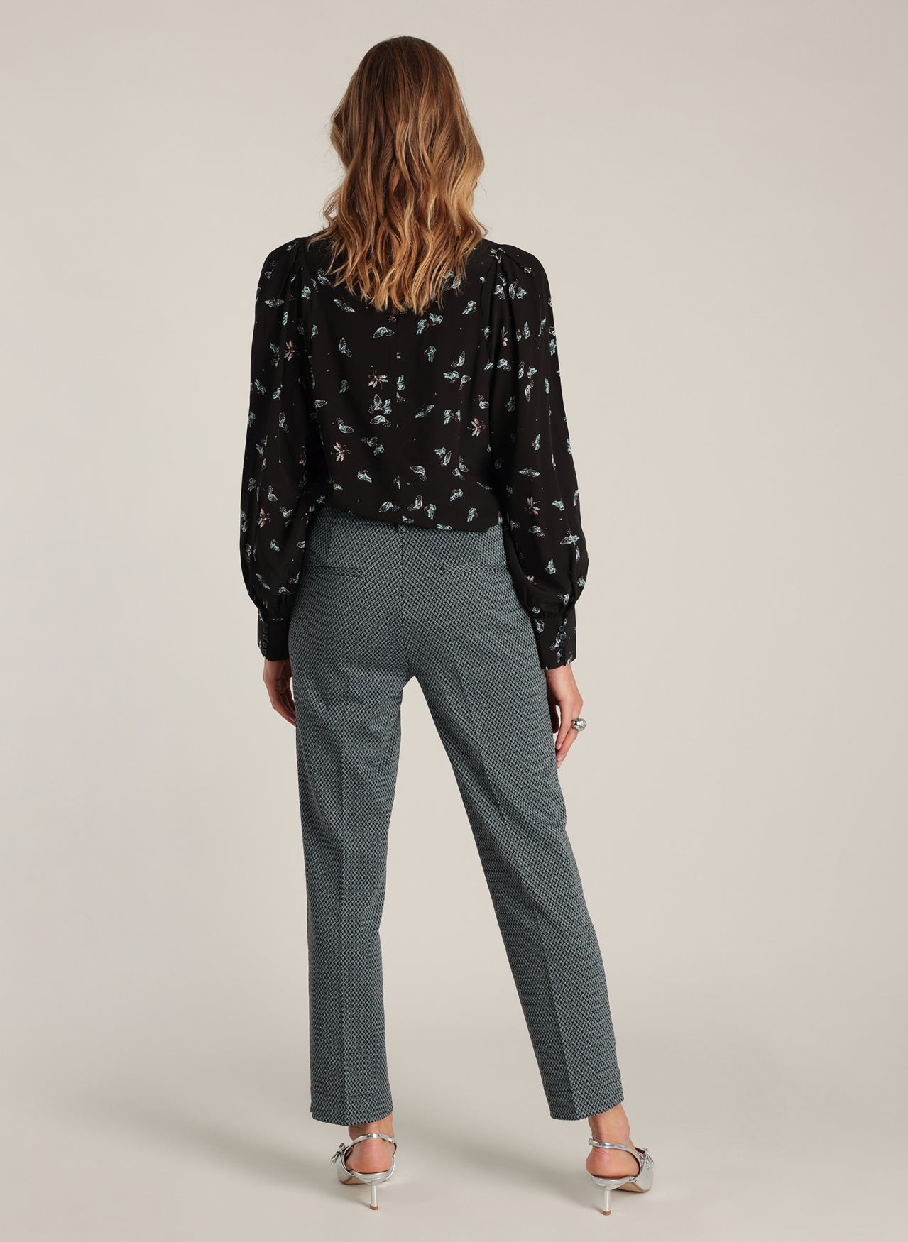 YEST DASHA STRAIGHT LEG PANT - BLACK/WHITE