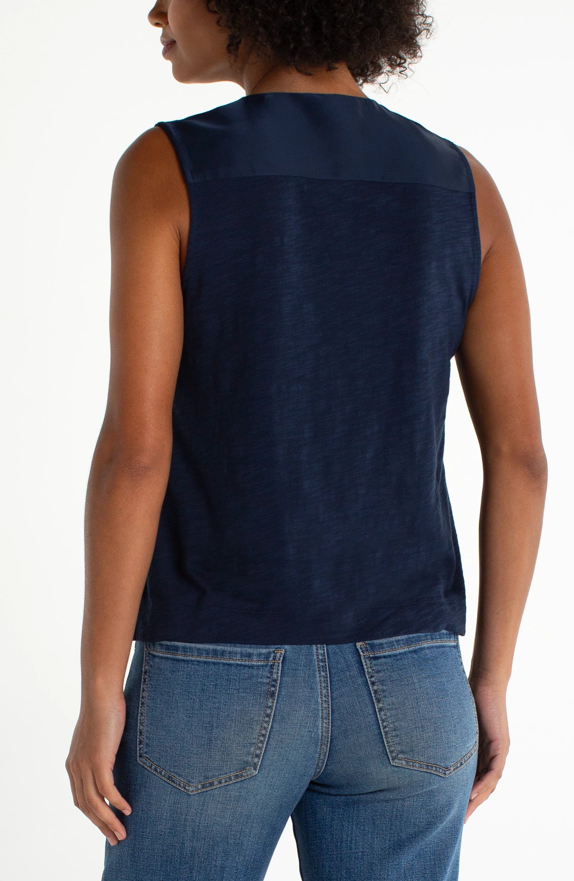 LIVERPOOL SLEEVELESS TOP - DARK NAVY - Vi-Leen's Fashions