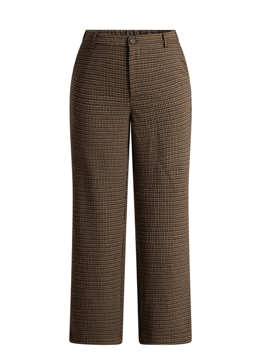 YEST BELINDA PANT - MOCCA BROWN MULTI
