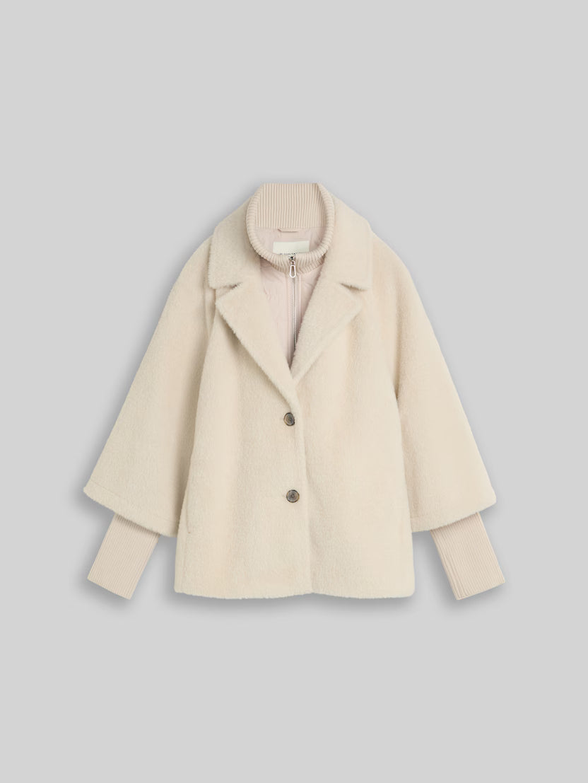 TOM TAILOR COSY CAPE JACKET - COLD BEIGE - Vi-Leen's Fashions