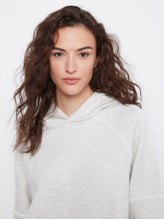CHARLIE B HOODIE WITH BLANKET STITCH