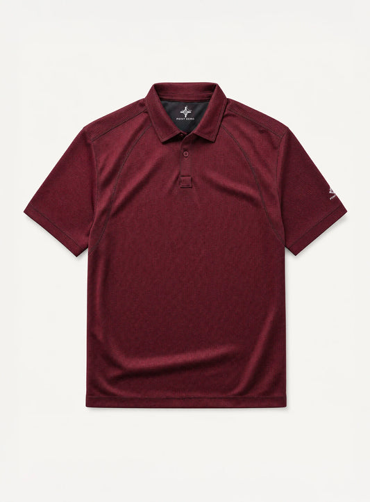 MEN'S POINT ZERO DRY X WAFFLE POLO - RED - Vi-Leen's Fashions