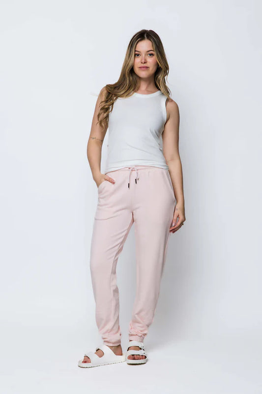 ORB LAINA LUX FLEECE JOGGER - CHALK PINK