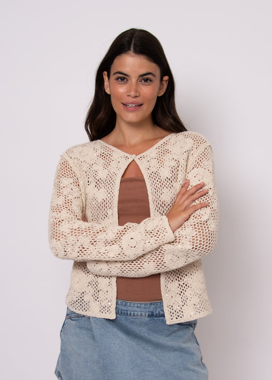 RD STYLE DOMINICA CARDIGAN - BEIGE - Vi-Leen's Fashions