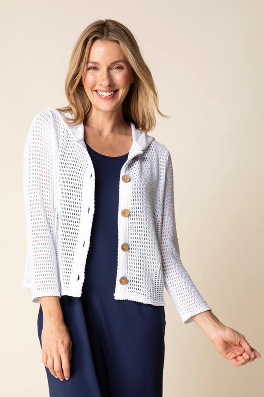 HABITAT VALLEY CARDIGAN - WHITE