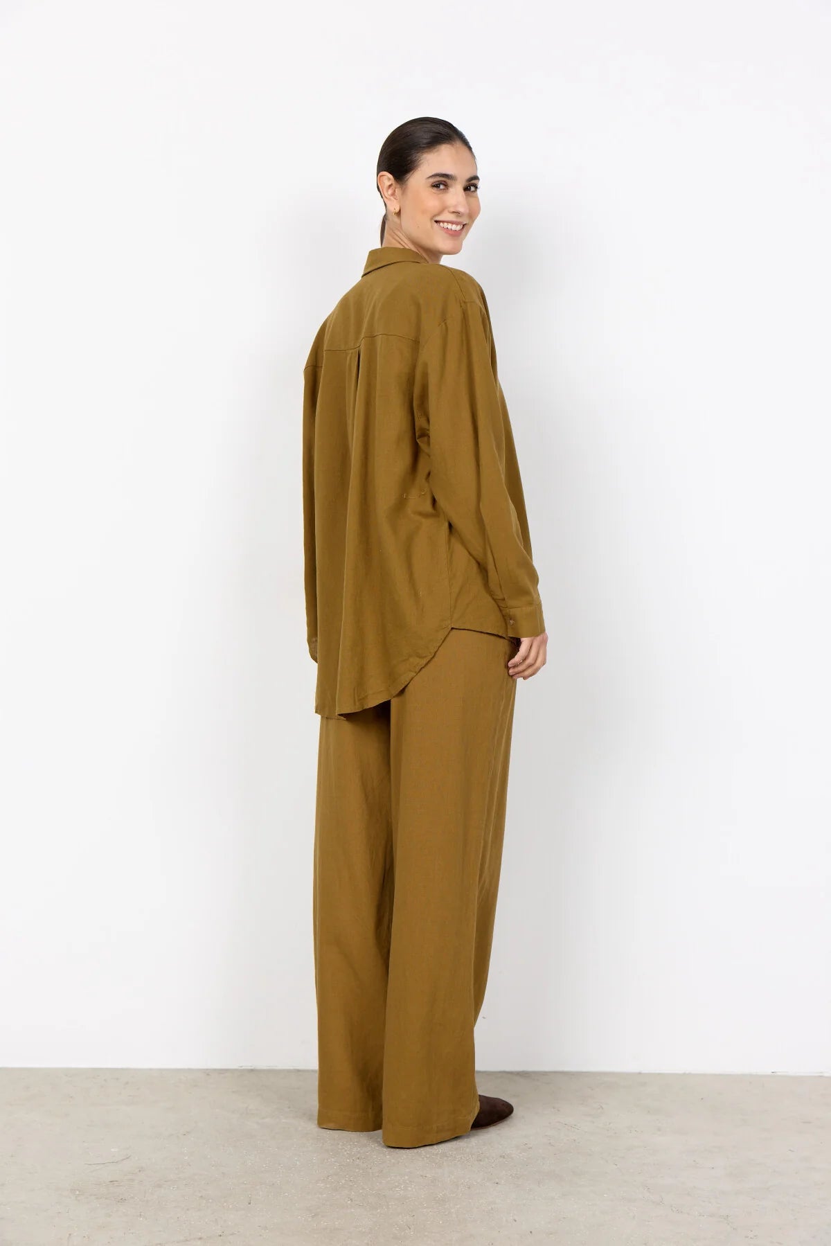 SOYACONCEPT INA LINEN SHIRT - BUTTERNUT