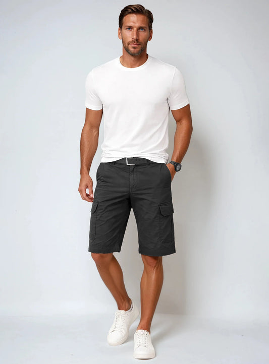 MEN'S POINT ZERO TWILL CARGO SHORT - CHARCOAL - Vi-Leen's Fashions
