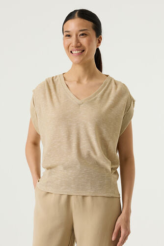 GARCIA V-NECK TOP - BEIGE STONE - Vi-Leen's Fashions