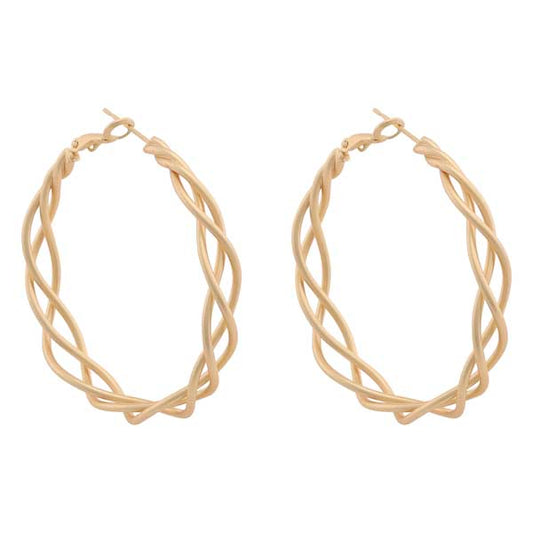 MATTE GOLD HOOP