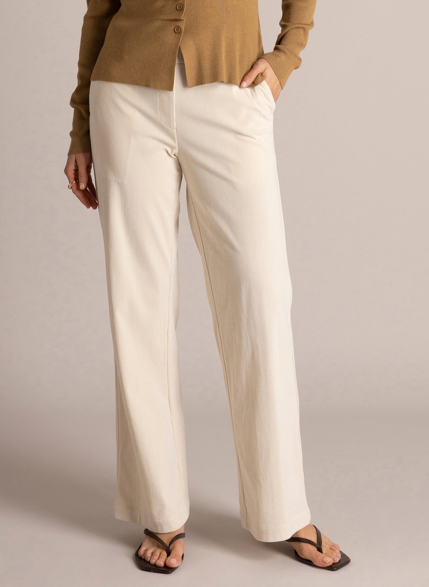 YEST SELLA CORDUROY PANT - BEIGE CREAM