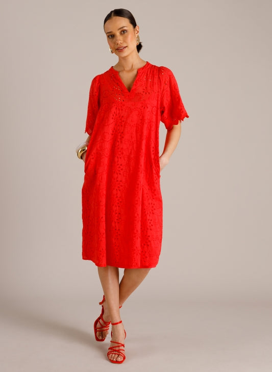 YEST MARIA DRESS - HOT RED - Vi-Leen's Fashions