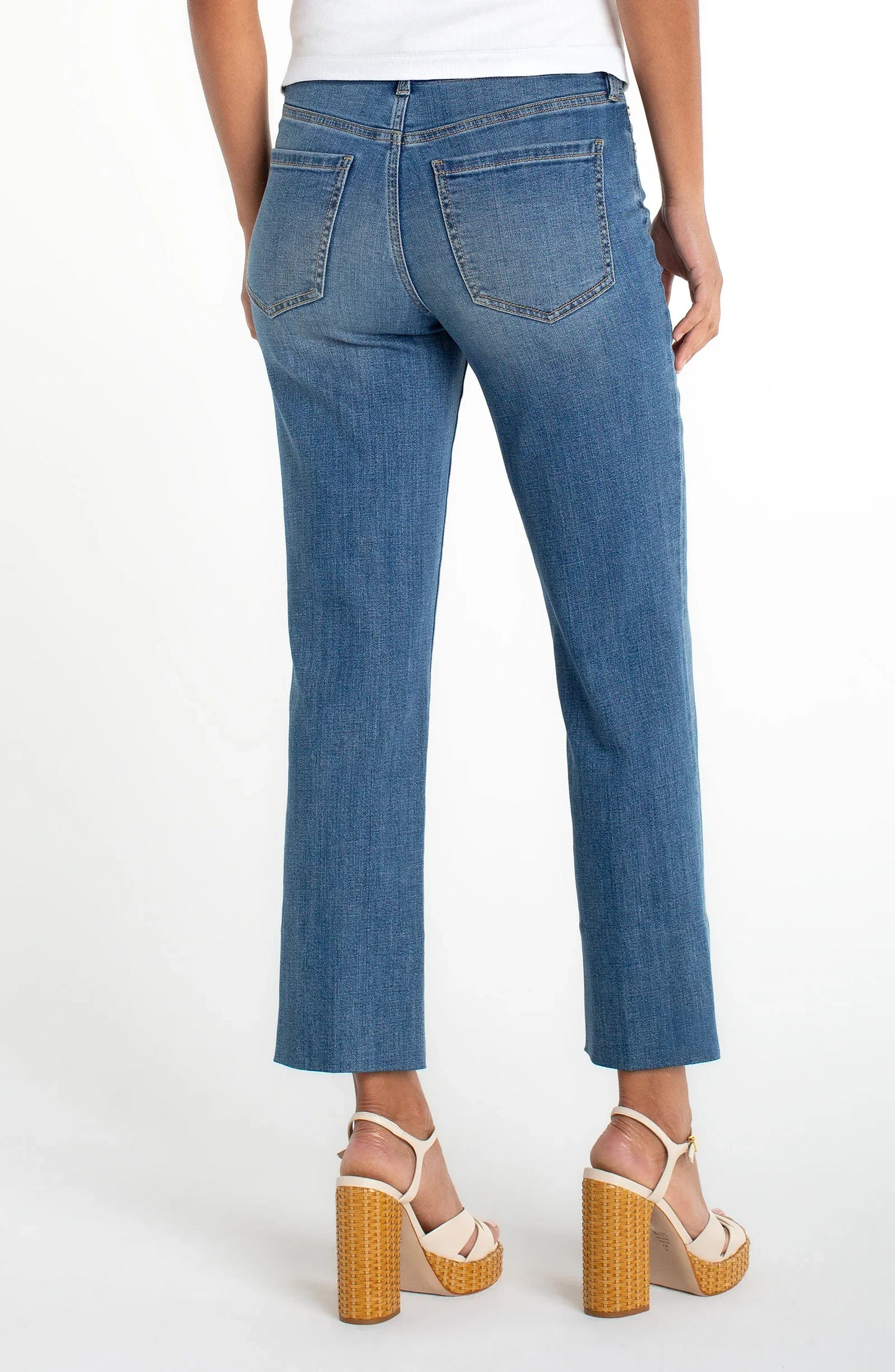 LIVERPOOL KENNEDY CROP STRAIGHT WITH BLIND HEM - NEWPORT - Vi-Leen's Fashions