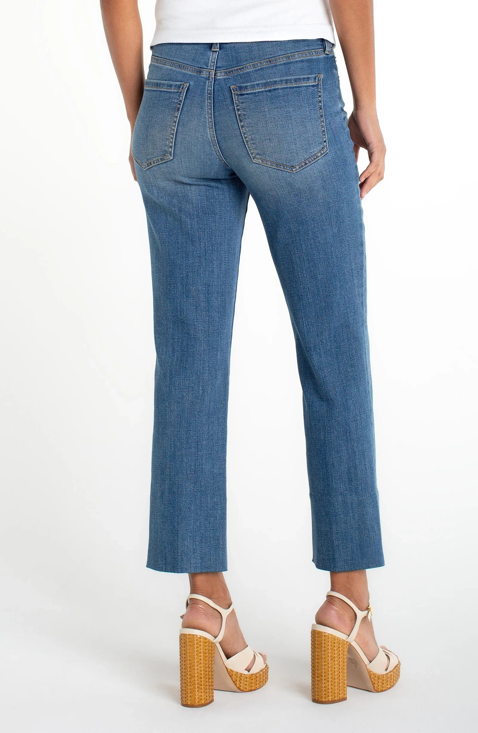 LIVERPOOL KENNEDY CROP STRAIGHT WITH BLIND HEM - NEWPORT - Vi-Leen's Fashions
