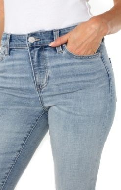 LIVERPOOL CHARLIE CROP DENIM - TEMESCAL - Vi-Leen's Fashions