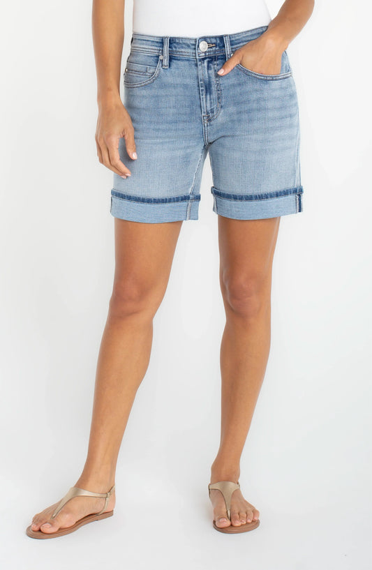 LIVERPOOL KEEPER CUFF DENIM SHORT - Vi-Leen's Fashions