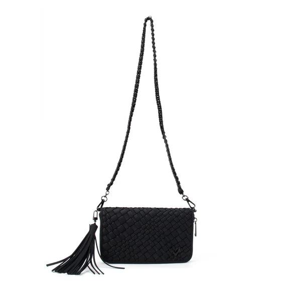 WATSON WOVEN WALLET/CROSSBODY - BLACK