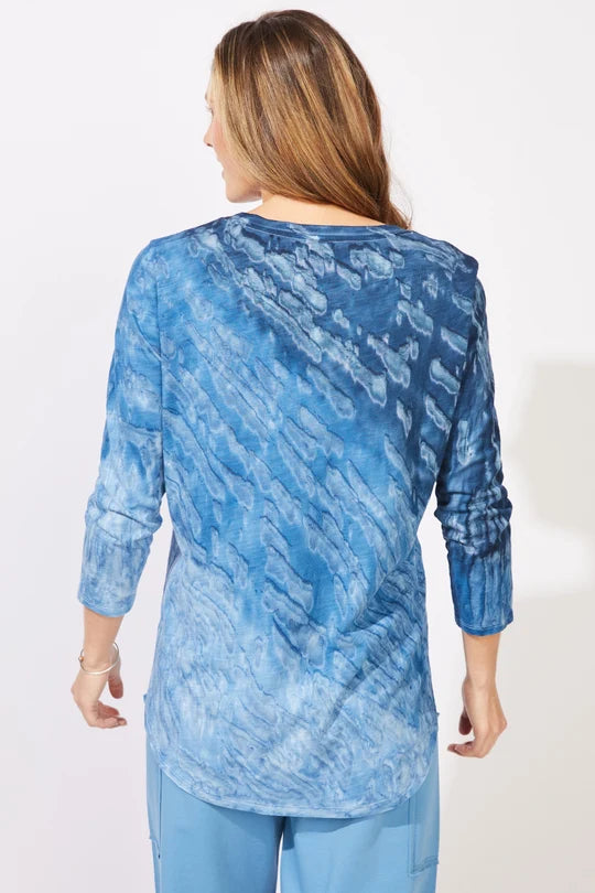 ESCAPE COTTON SLUB DYED TOP - HARBOR - Vi-Leen's Fashions