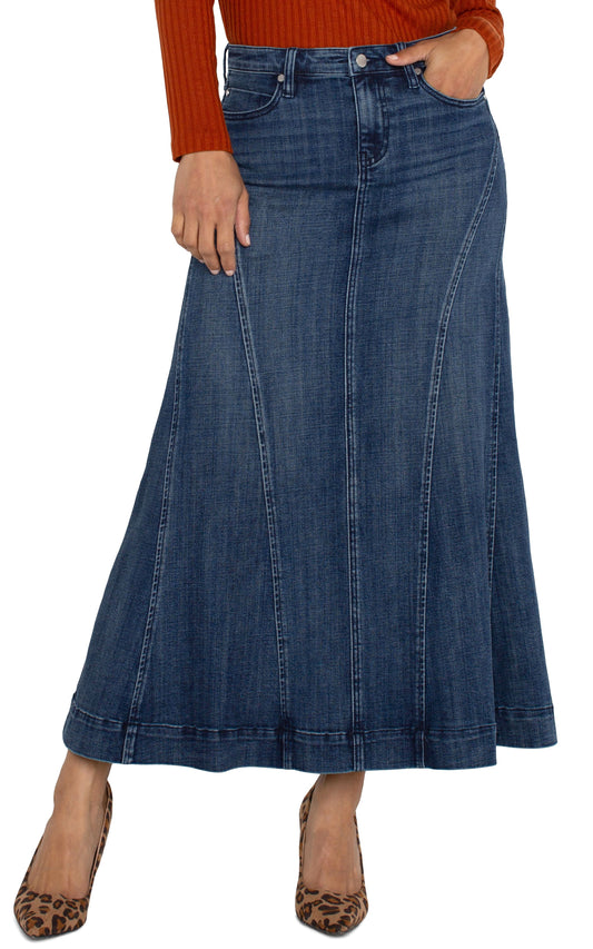 LIVERPOOL MERMAID MAXI DENIM SKIRT - WOODWARD - Vi-Leen's Fashions