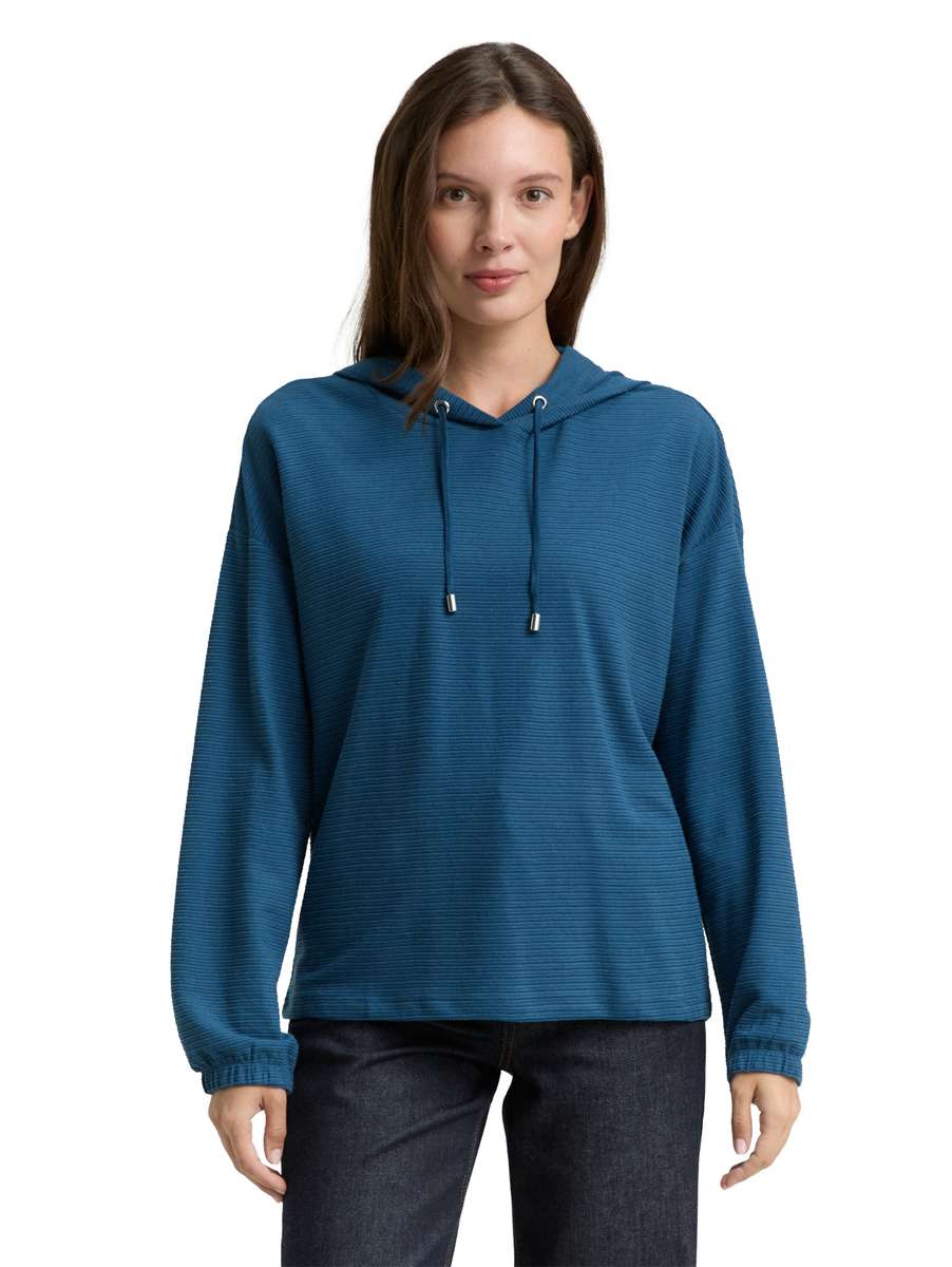 TOM TAILOR LIGHTWEIGHT HOODIE - DARK TEAL