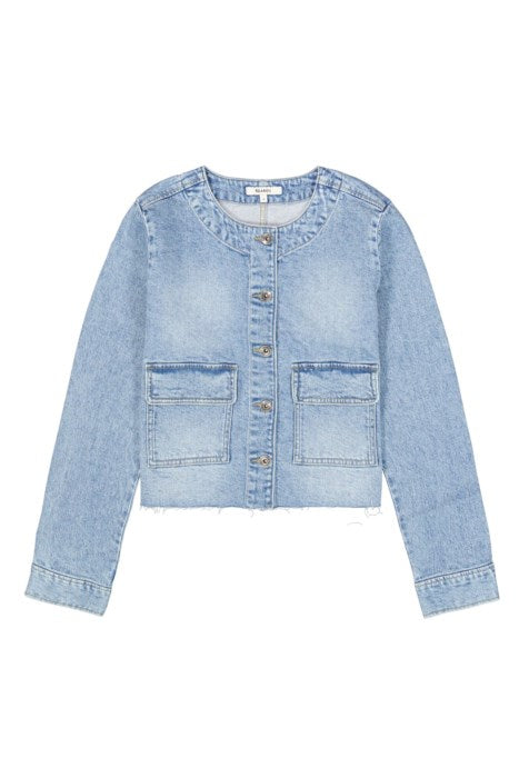 GARCIA CROPPED DENIM JACKET - LIGHT WASH - Vi-Leen's Fashions