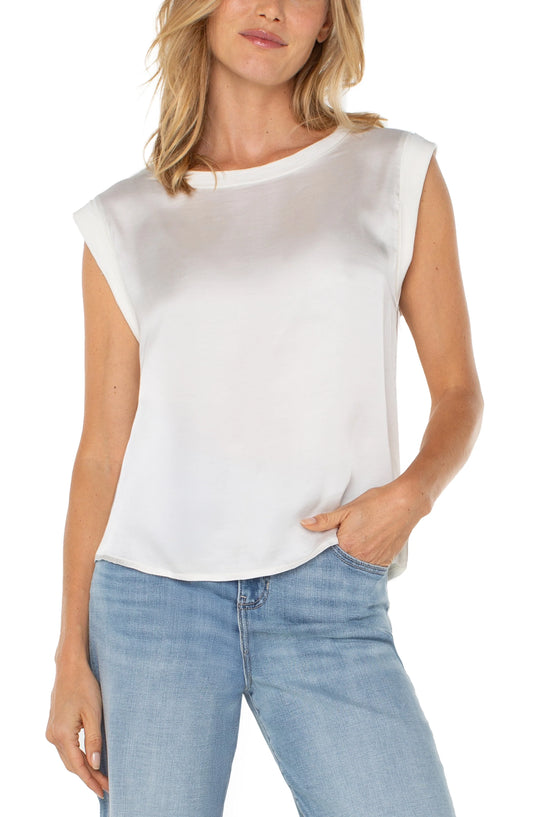 LIVERPOOL SLEEVELESS CREAM TOP