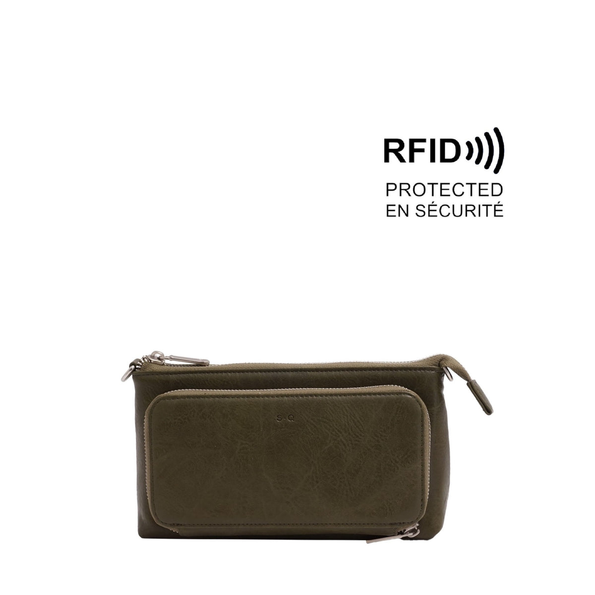 ANIKA CROSSBODY/WALLET - OLIVE