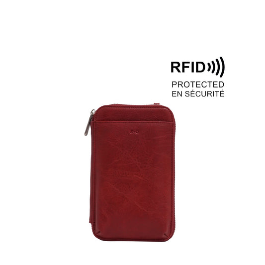 WINZLEY PASSPORT CROSSBODY - MERLOT