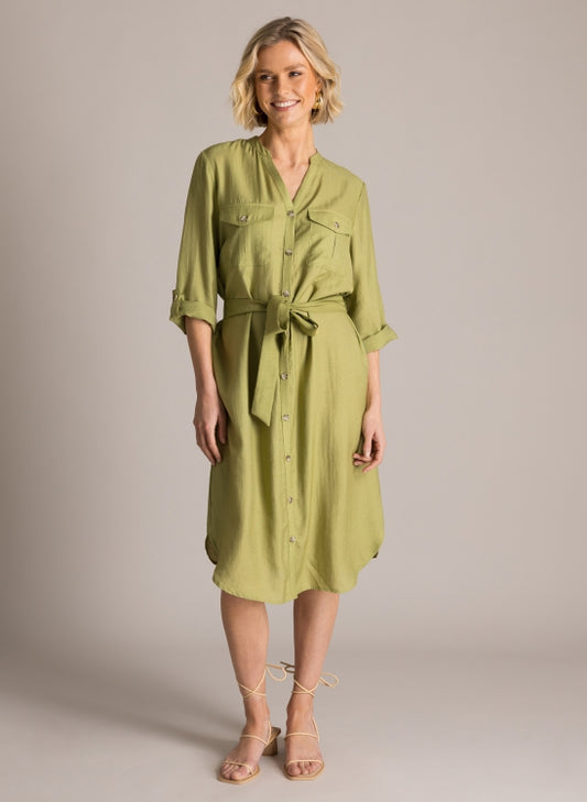 YEST KRISTEL DRESS - BOTANIC GREEN - Vi-Leen's Fashions