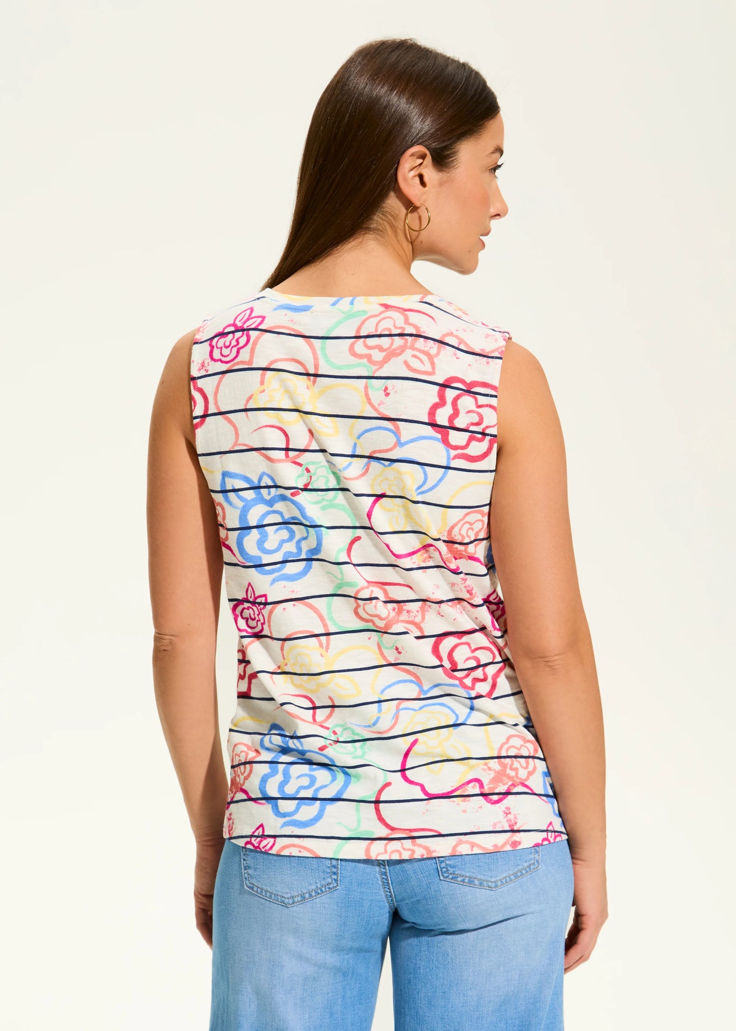FDJ PRINTED TANK TOP - MULTI ROSET