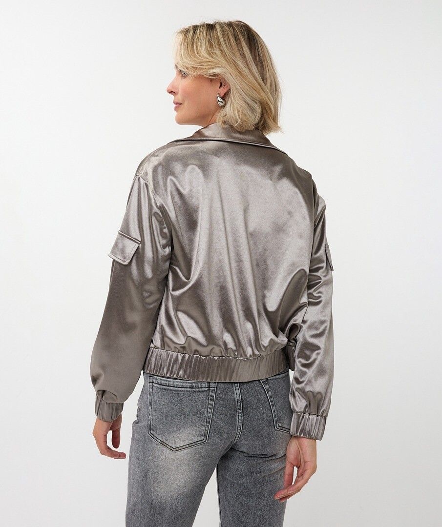 ESQUALO METALLIC JACKET - SILVER BRONZE