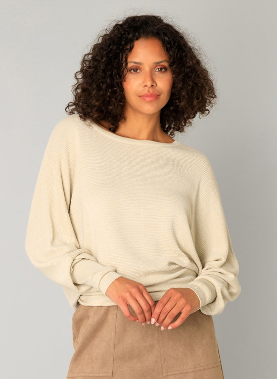 YEST CELINE TOP - SANDY WHITE