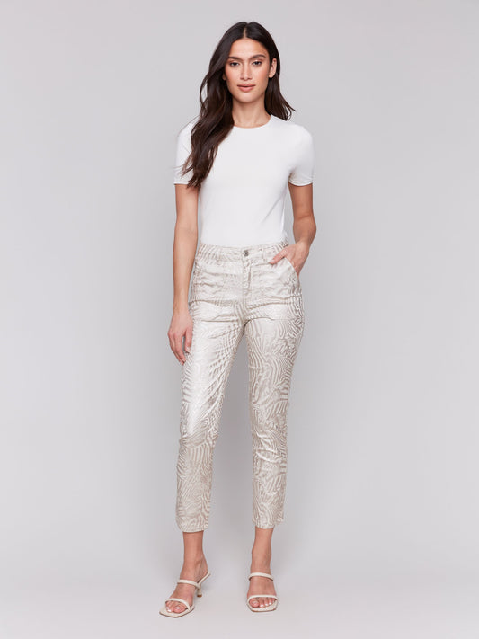 CHARLIE B ZEBRA PRINTED PANT