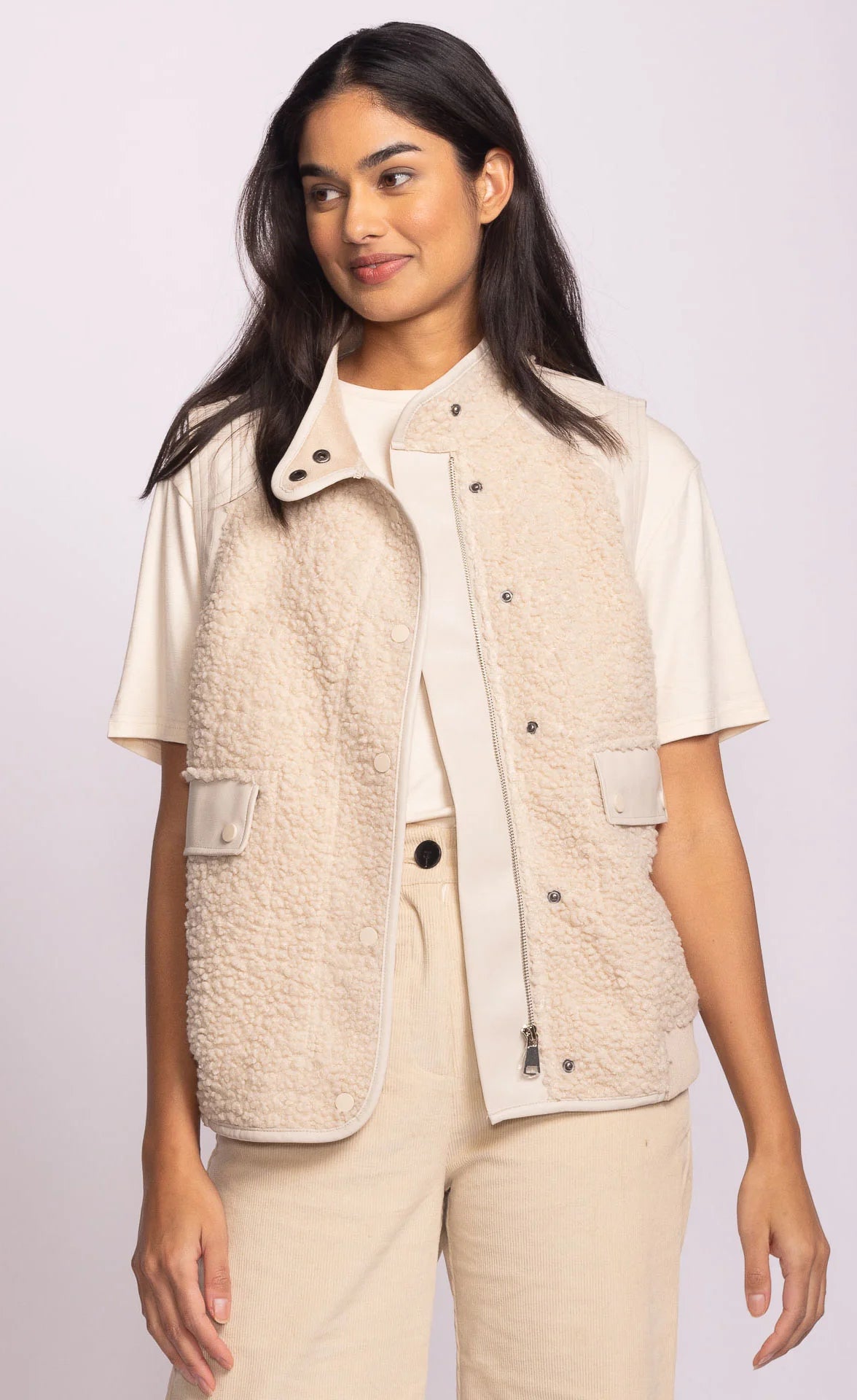 PINK MARTINI VINCINO VEST - BEIGE