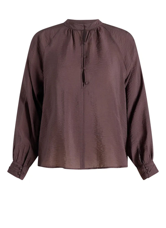 YEST URISSA BLOUSE - BROWN - Vi-Leen's Fashions