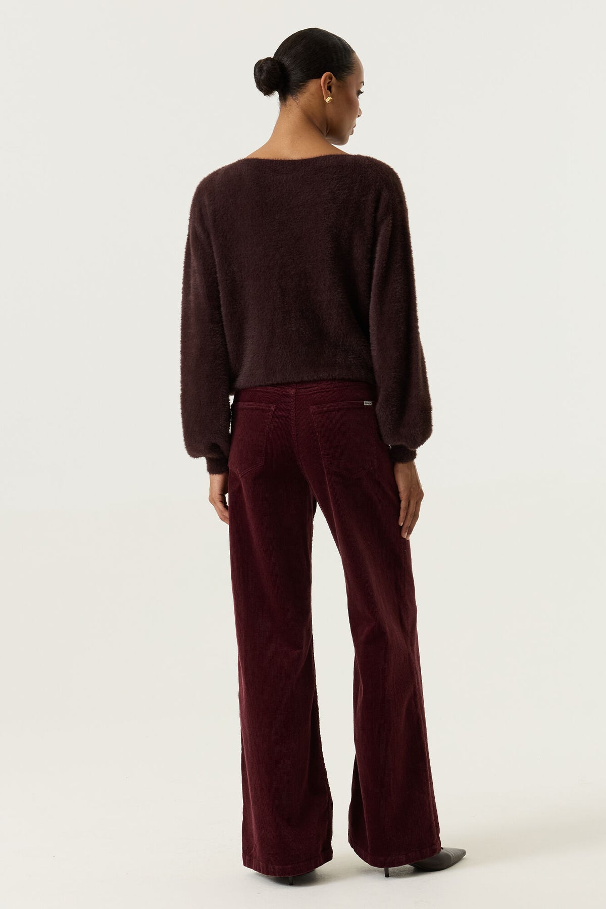 GARCIA WIDE LEG CORDUROY PANT - ROSEWOOD - Vi-Leen's Fashions