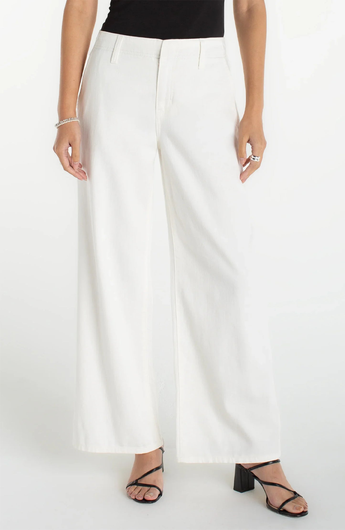 LIVERPOOL WEEKENDER WIDE LEG PANT - WHITE - Vi-Leen's Fashions