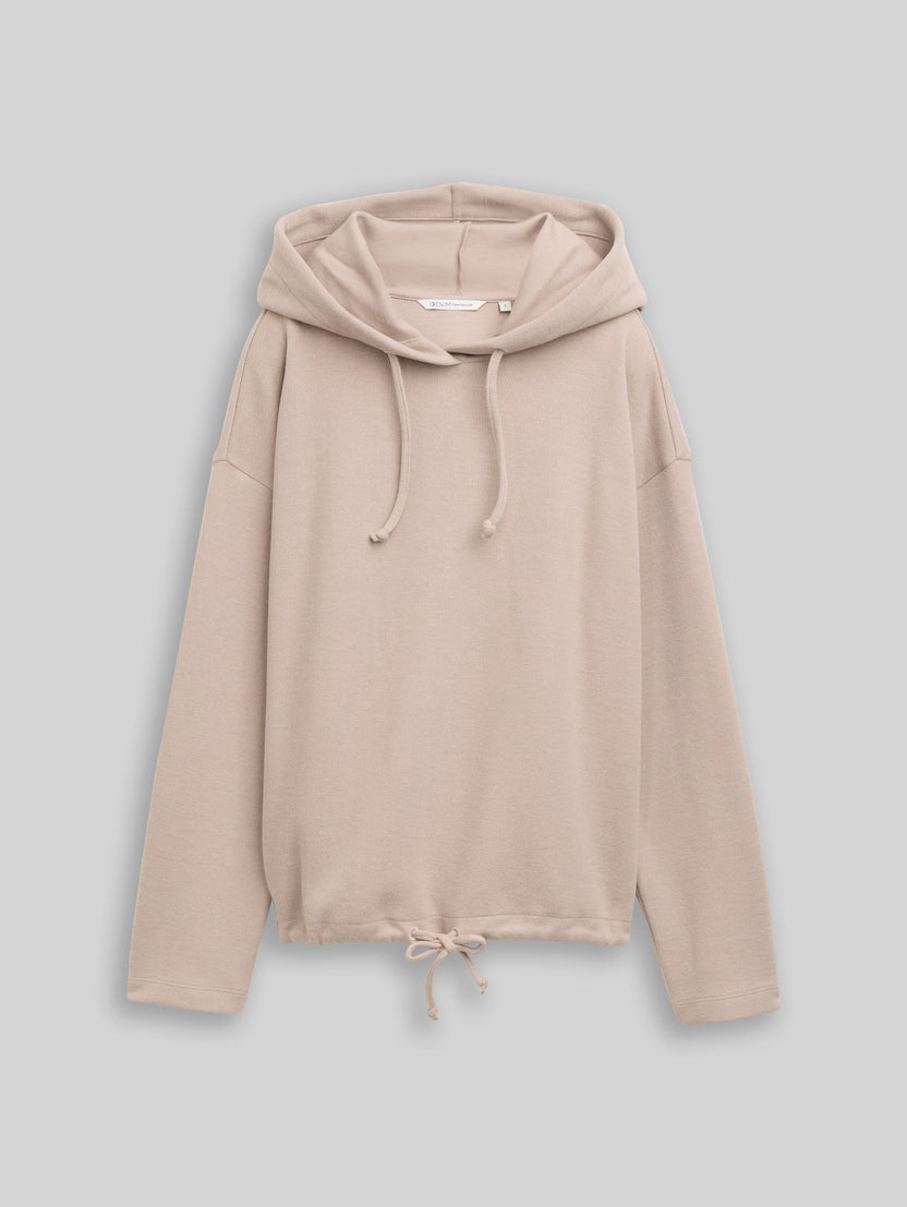 TOM TAILOR COZY HOODIE SWEATSHIRT - BEIGE MELANGE - Vi-Leen's Fashions