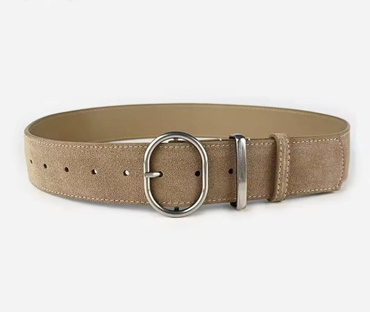 ARMOIR SUEDE BELT - BEIGE