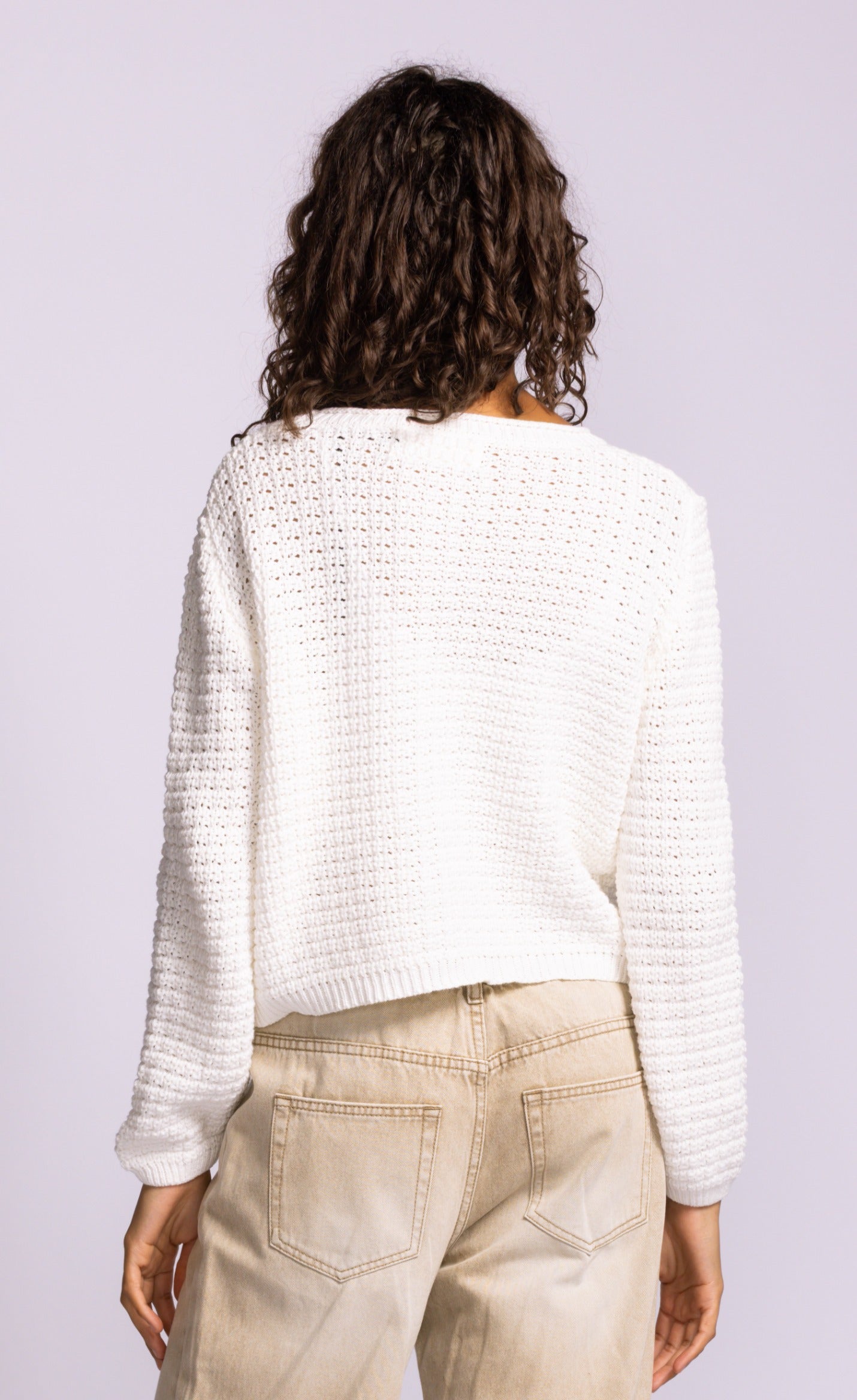 PINK MARTINI CAMARILLO SWEATER - WHITE - Vi-Leen's Fashions