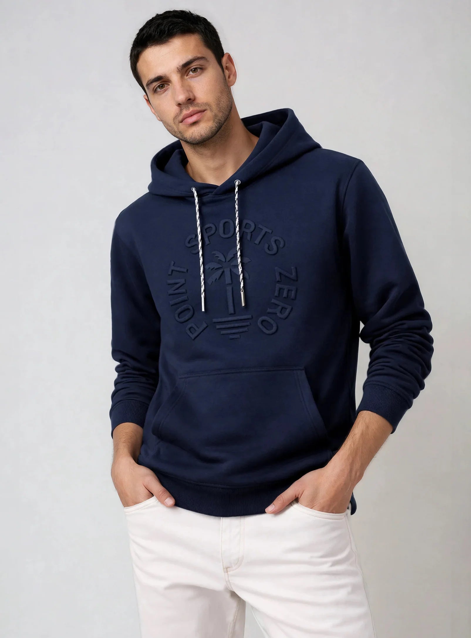 MEN'S POINT ZERO HOODIE - NAVY - Vi-Leen's Fashions