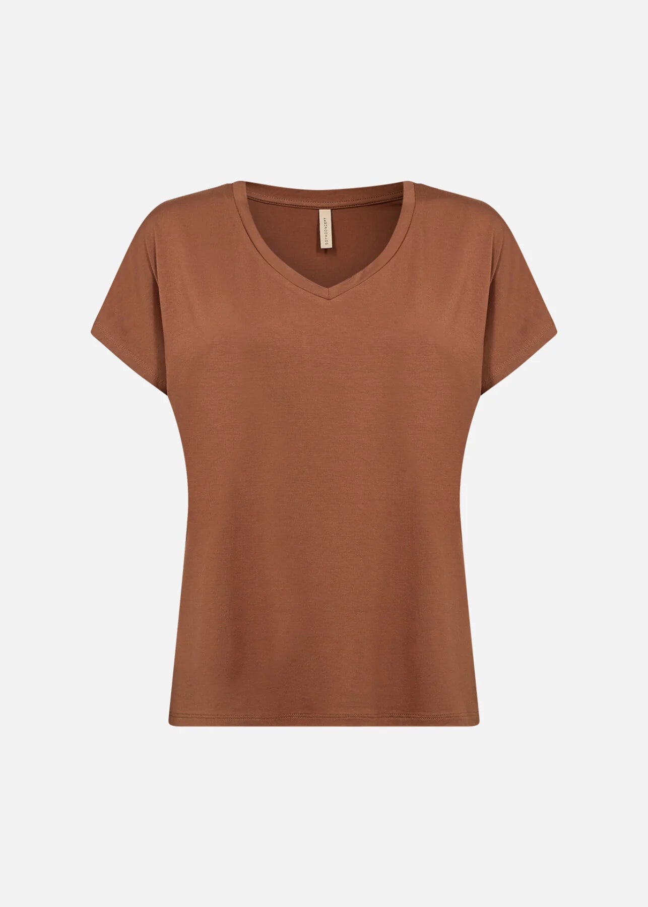 SOYACONCEPT MARICA V-NECK T-SHIRT - TOFFEE - Vi-Leen's Fashions