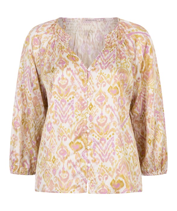 ESQUALO PRINT BUTTON FRONT BLOUSE