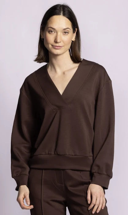 PINK MARTINI MABLE PULLOVER - DARK BROWN