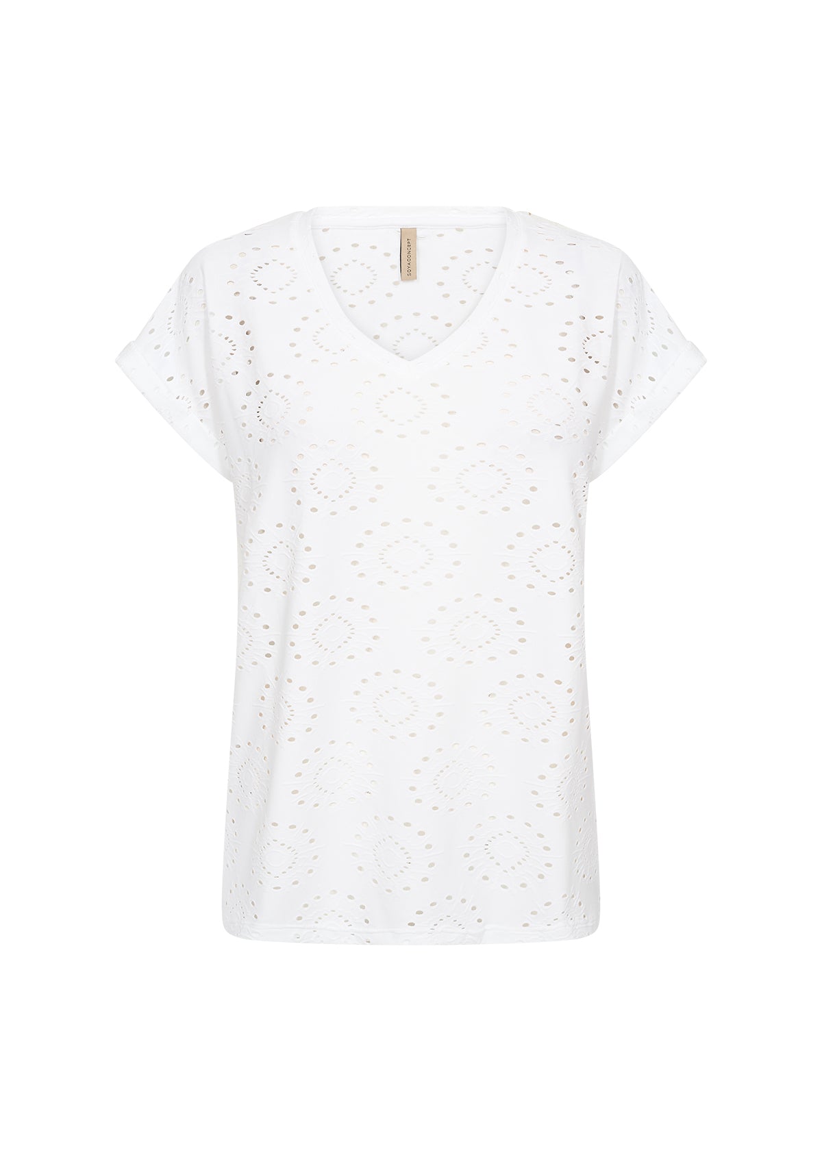 SOYACONCEPT INGELA EYELET TOP - WHITE - Vi-Leen's Fashions