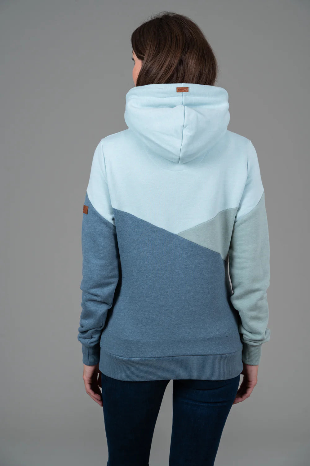 WANAKOME ROXY HALF ZIP HOODIE - CAPRI BLUE MIX