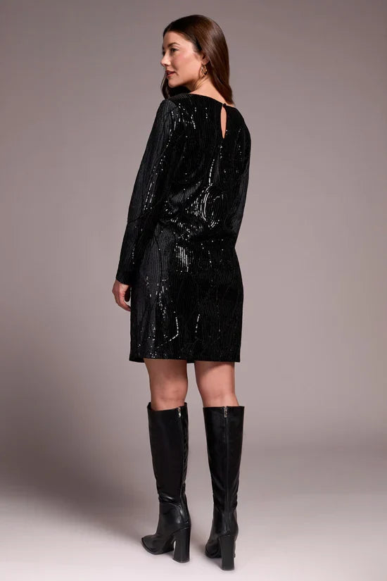 TRIBAL BLACK SEQUINS DRESS