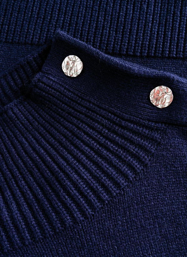 YEST CHANTAL ESSENTIAL SWEATER - DARK BLUE