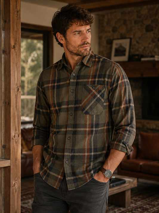 MEN'S POINT ZERO COTTON SHIRT - SAP