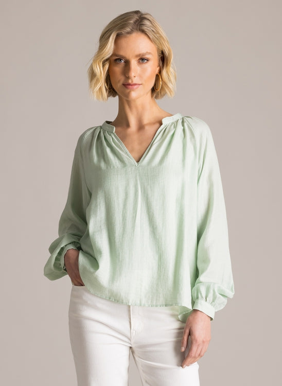 YEST SAFAE BLOUSE - PASTEL GREEN - Vi-Leen's Fashions