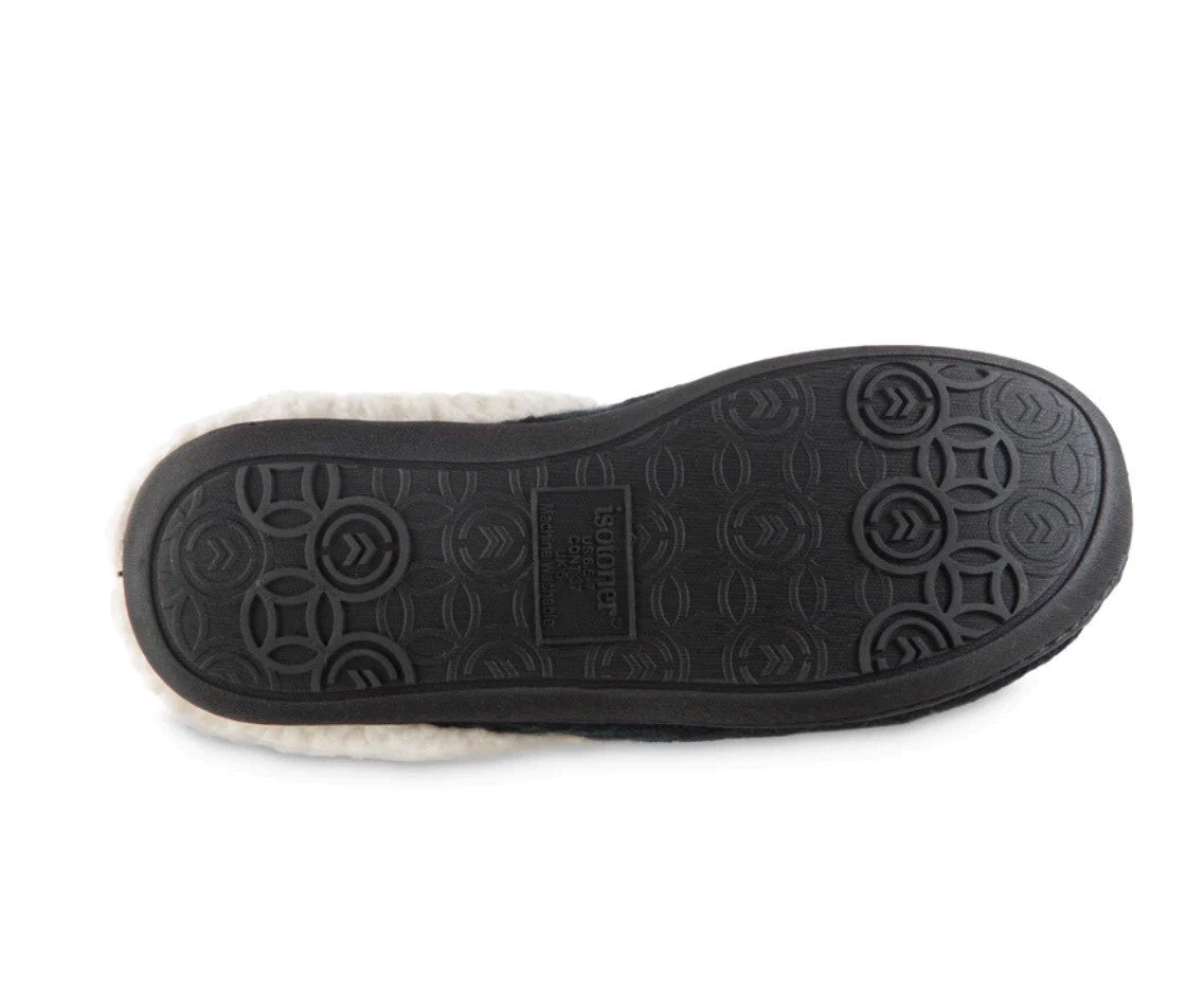 ISOTONER CABLE KNIT SLIPPER - SAND - Vi-Leen's Fashions